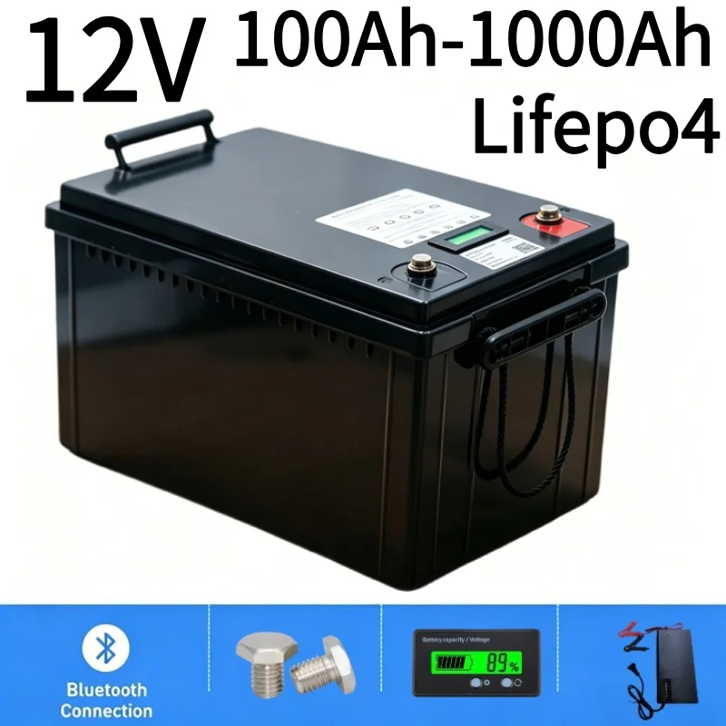 Lifepo4 12V 100Ah Bms Bluetooth - Baterai LiFePO4 12V 100Ah-1000Ah, Baterai Lithium,
