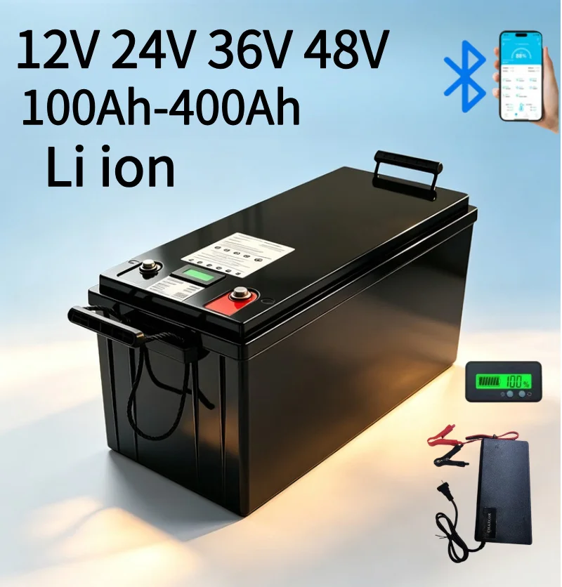 Lifepo4 12V 100Ah Bms Bluetooth - Paket Baterai Li-ion/LiFePO4 Bluetooth BMS 12V