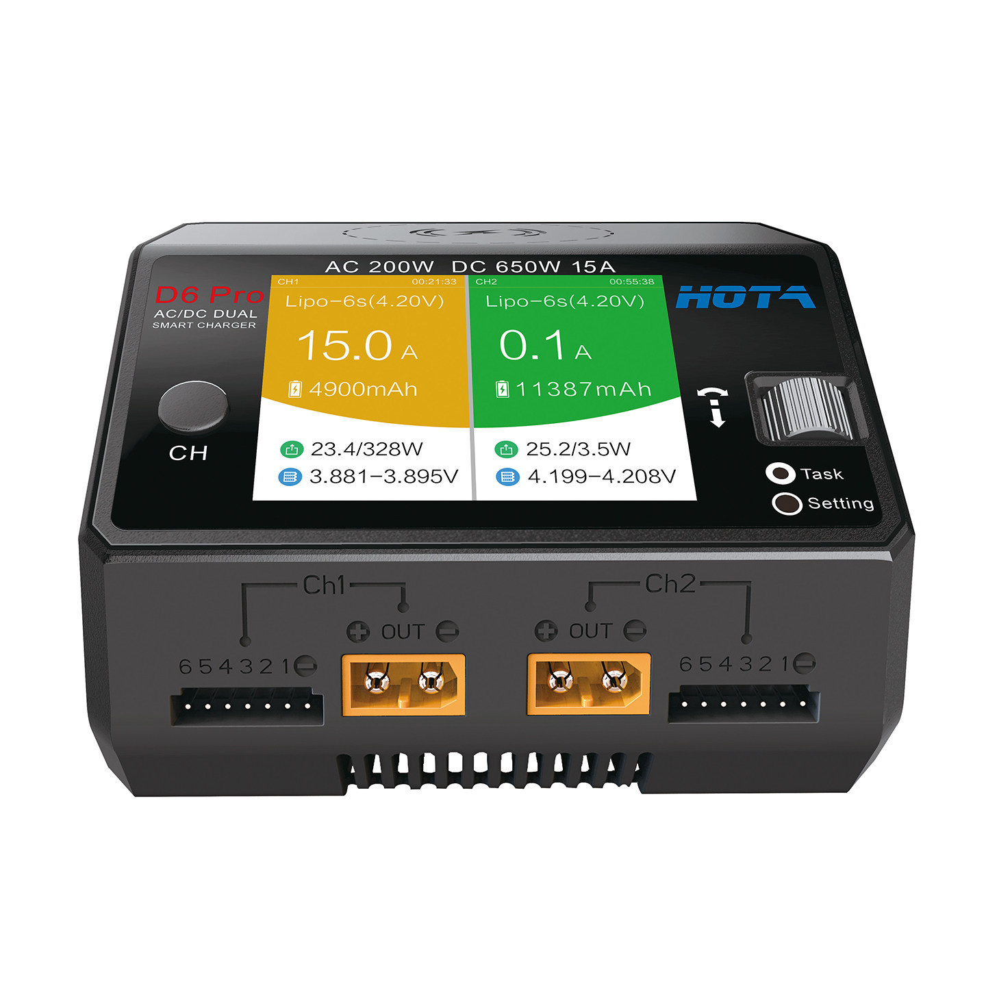 Hota D6 Pro Dual Lipo Charger - HOTA D6 Pro AC/DC Pengisi Daya