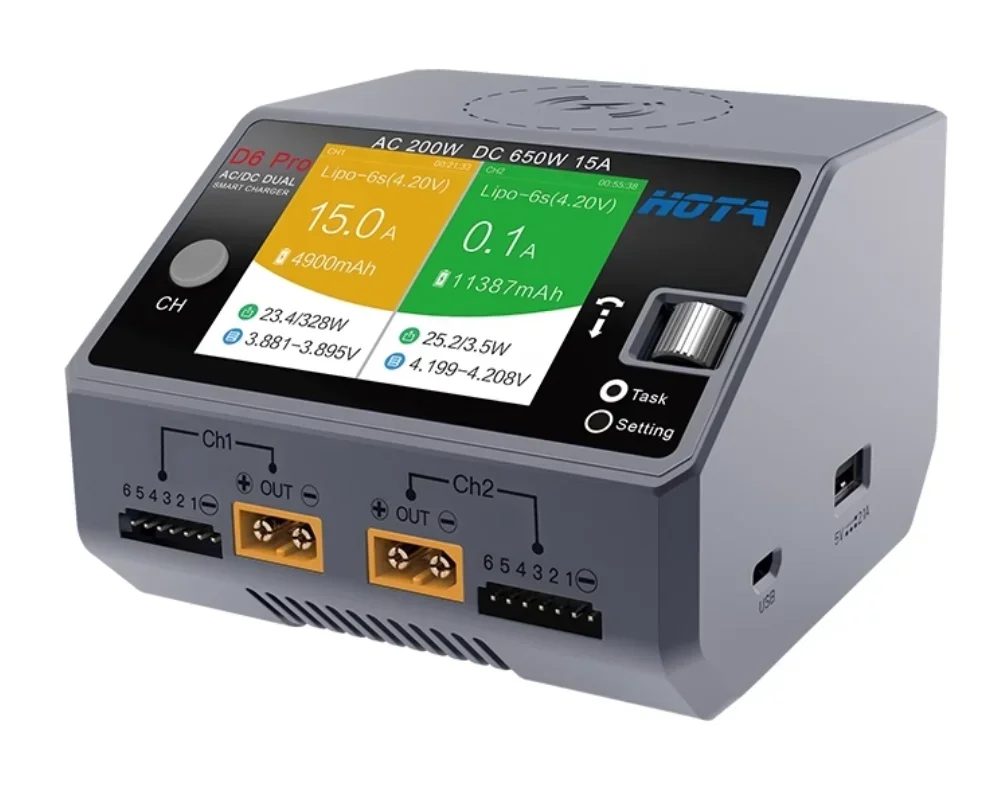 HOTA D6 Pro Pengisi Daya Cerda - Hota D6 Pro Dual Lipo Charger ulasan dan harga