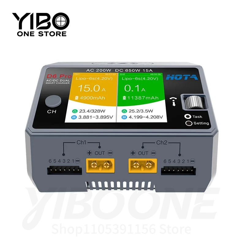 Pengisi Daya Baterai Pintar D6 - Hota D6 Pro Dual Lipo Charger ulasan dan harga