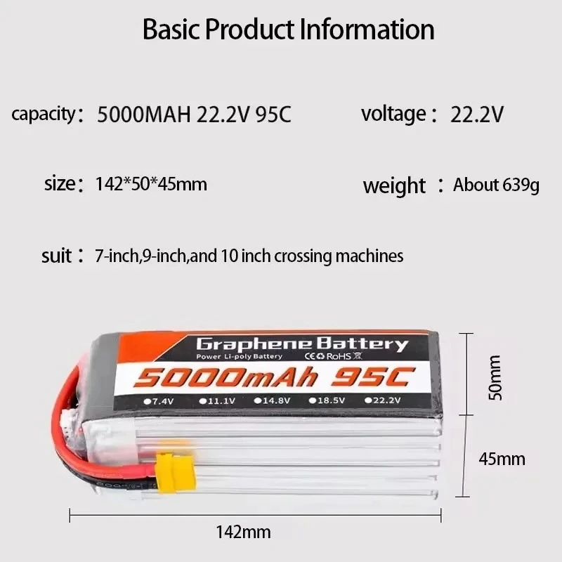Baterai Lipo 95C 22,2V 6S 5000 - 6S Lipo Battery 22.2V 5000Mah ulasan dan harga