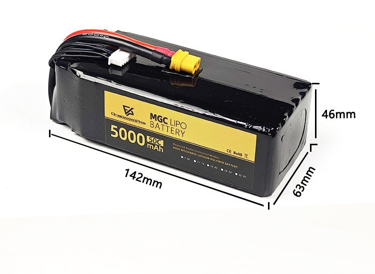 Baterai Lithium Lipo FPV MGC 5 - 6S Lipo Battery 22.2V 5000Mah ulasan dan harga