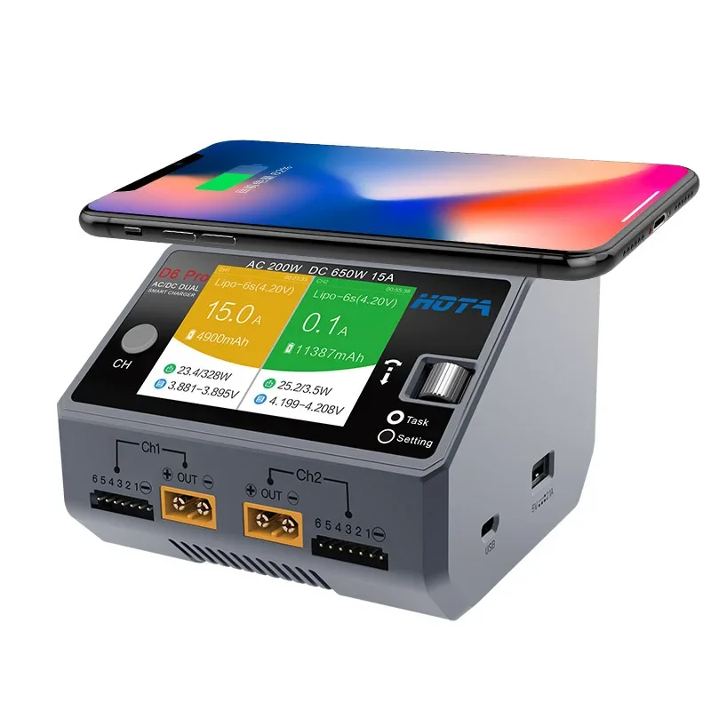 Pengisi Daya Pintar HOTA D6 Pr - Hota D6 Pro Dual Lipo Charger ulasan dan harga
